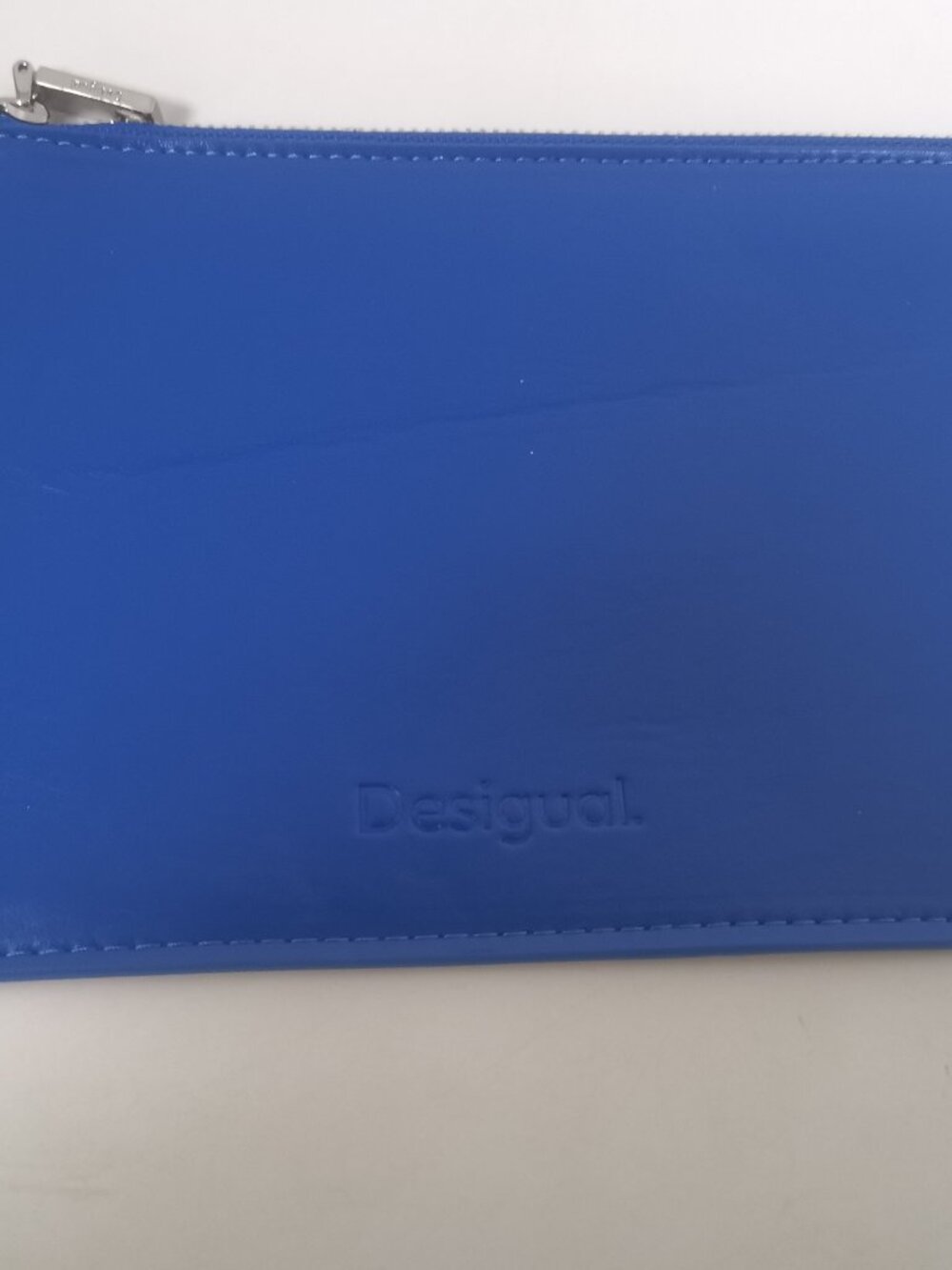 Desigual Blue Wallet Coin Purse Makeup Bag Storage Pouch